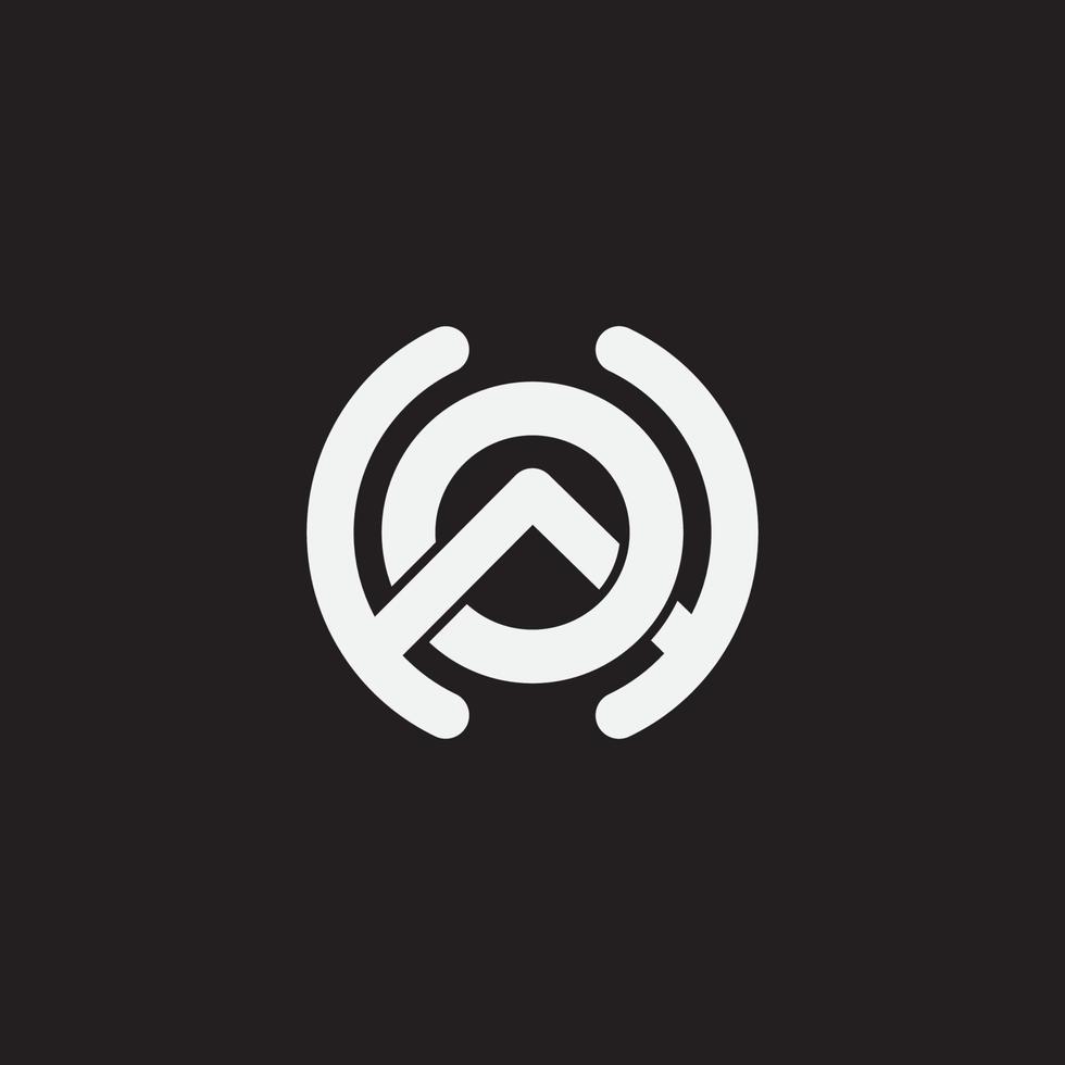 Initial letter WO or OW monogram logo. vector