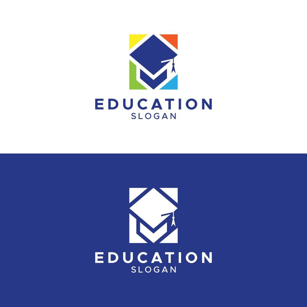 diseño del logotipo del instituto de educación. plantilla de diseño de logotipo de educación vector