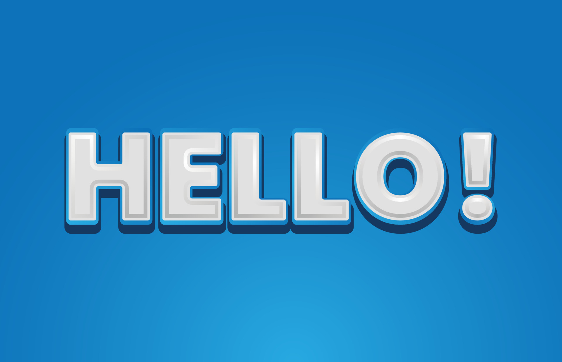 Hello text 3d effect vector template 6187795 Vector Art at Vecteezy