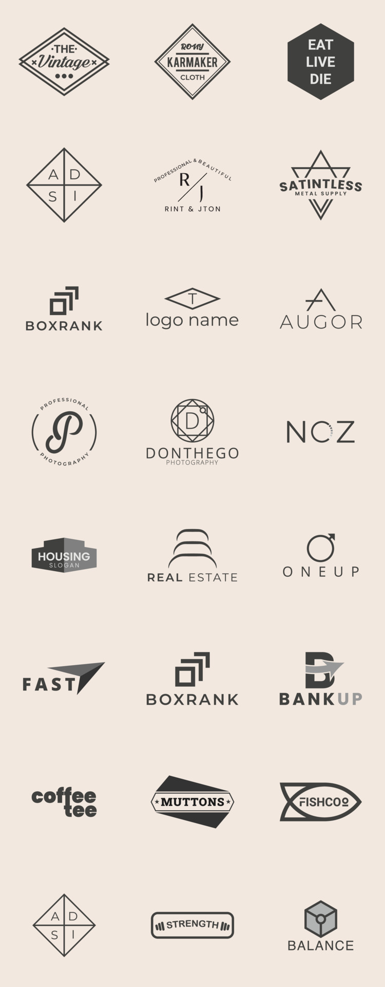 Minimal Logo Design Collections Concepts Simple And Minimalist Logo Bundle Logos And Favicon For Business Design Vector Templates Vector Art At Vecteezy