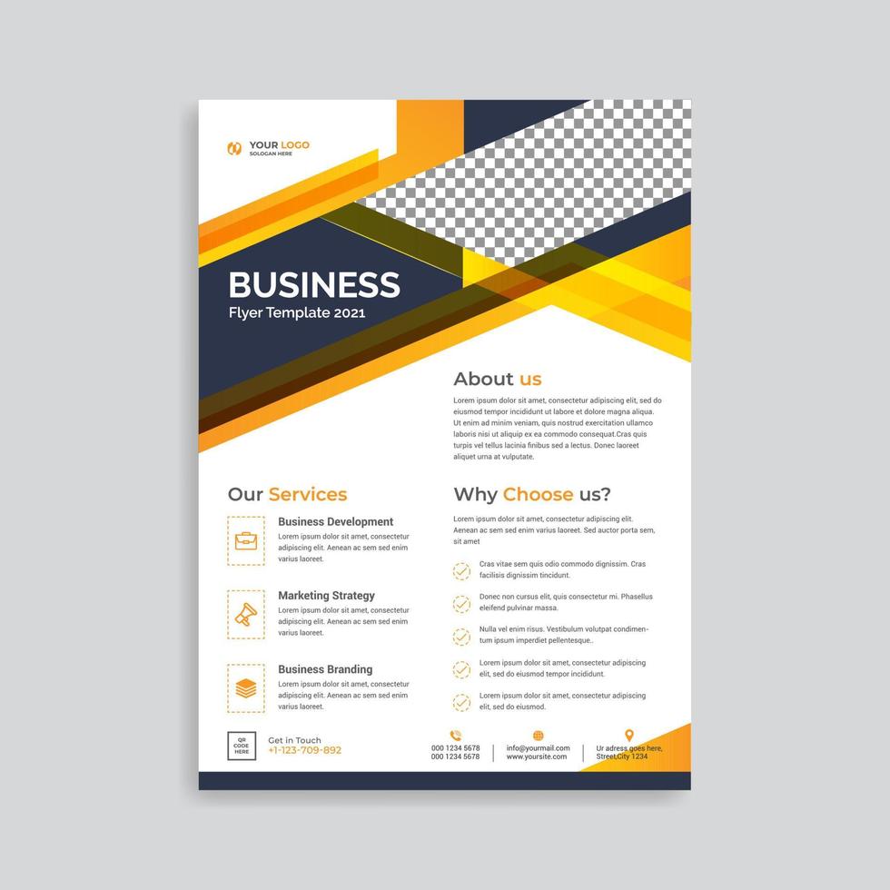 Corporate Business Flyer Design Template vector