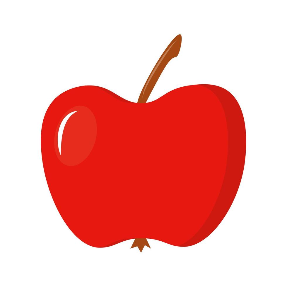 Red apple icon in vector