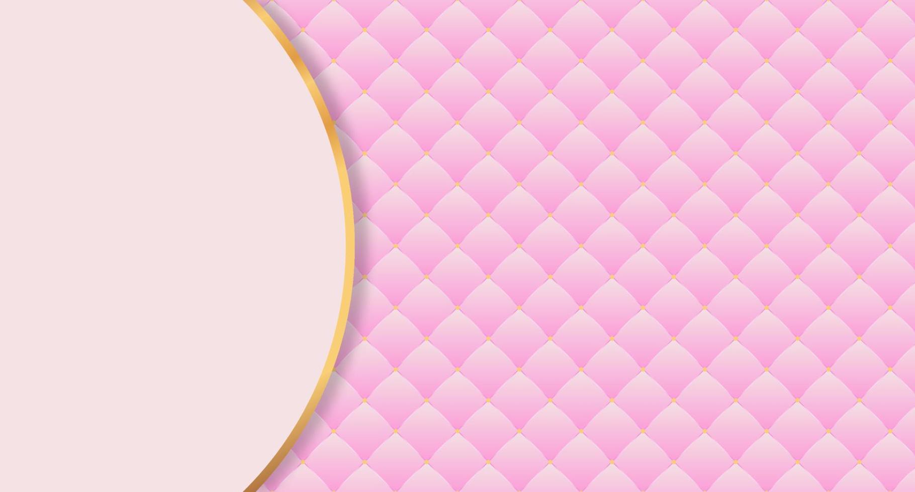 Luxury background with pink quilted design. Pink luxury texture. Elegant leather texture with diamond decoration. Vector illustration
