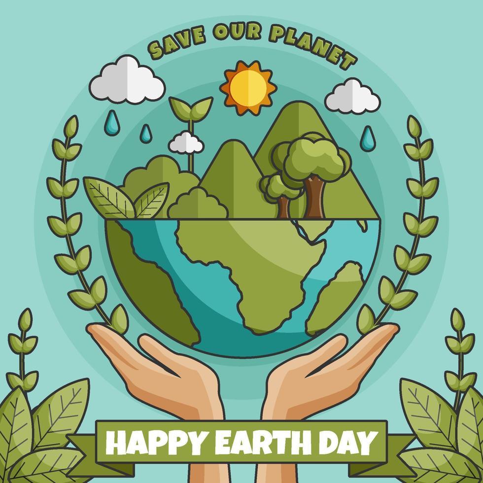 Happy Earth Day Concept vector