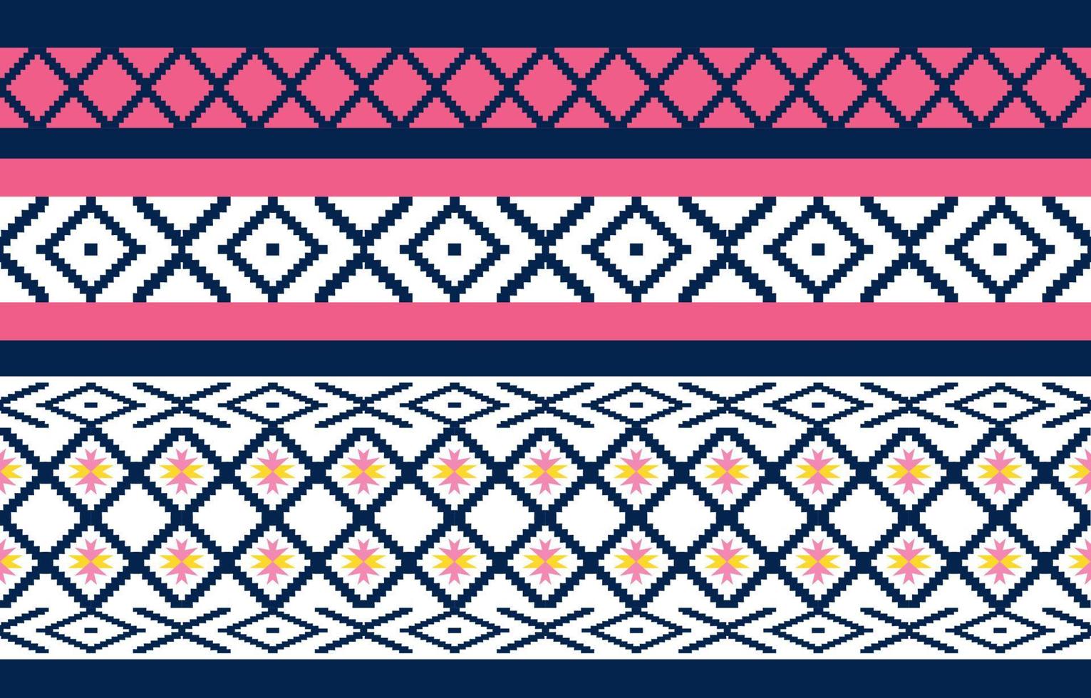 geometric ethnic seamless pattern traditional background Design for carpet,wallpaper,clothing,wrapping,batik,fabric,Vector illustration embroidery style. vector