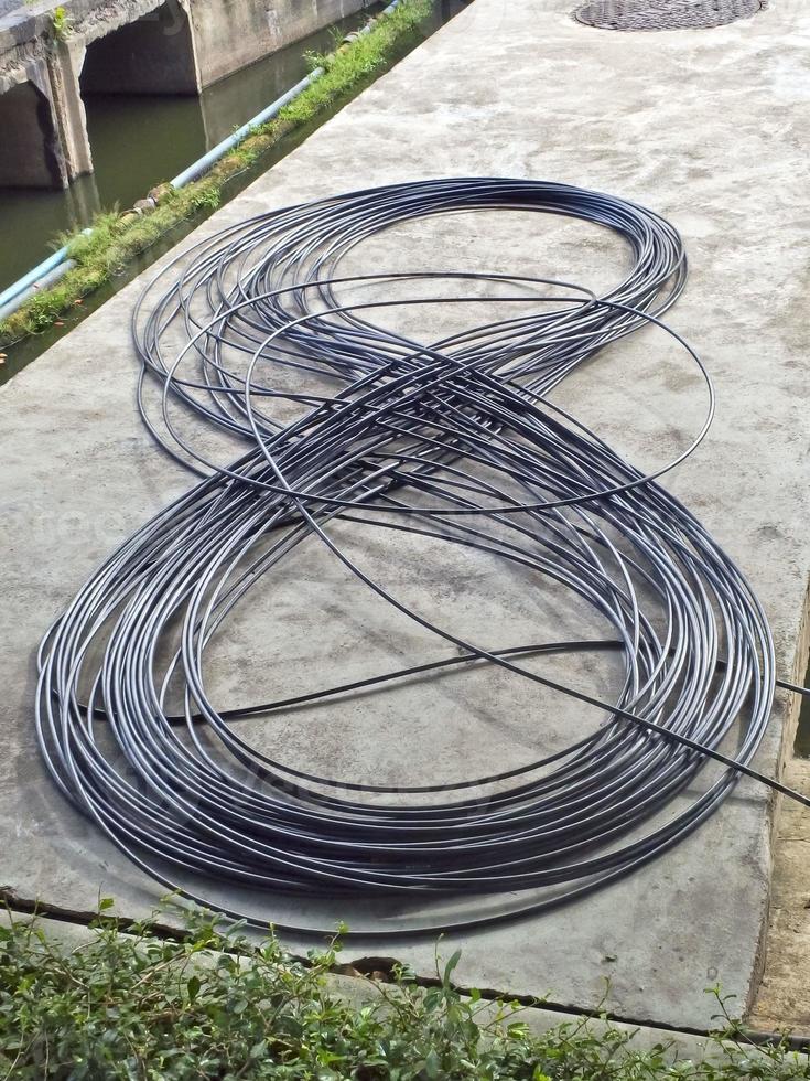 Electric wire coil is eight. photo