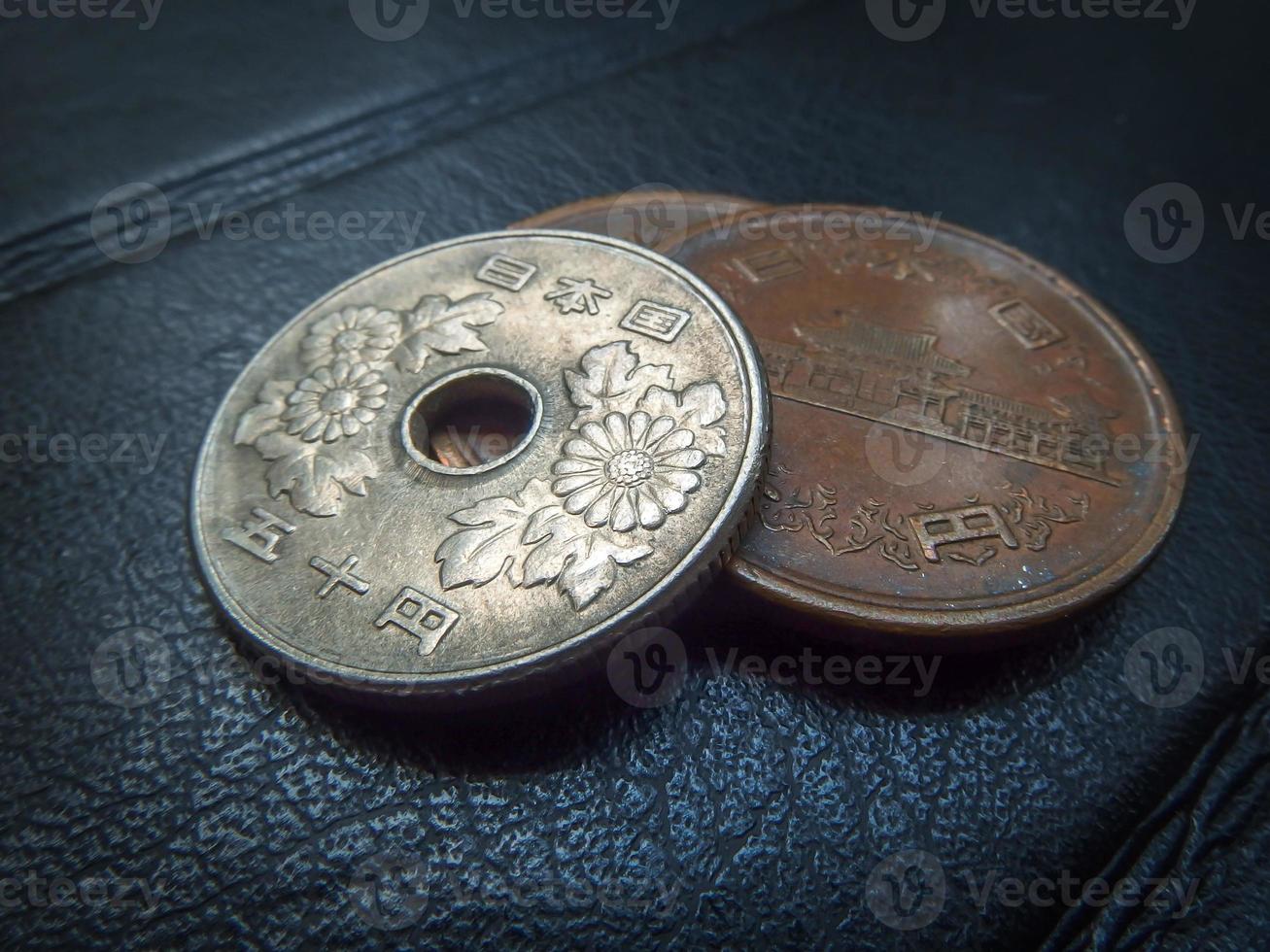 JAPANESE COIN MONEY, CURRENCY, CONCEPT, BUSINESS photo