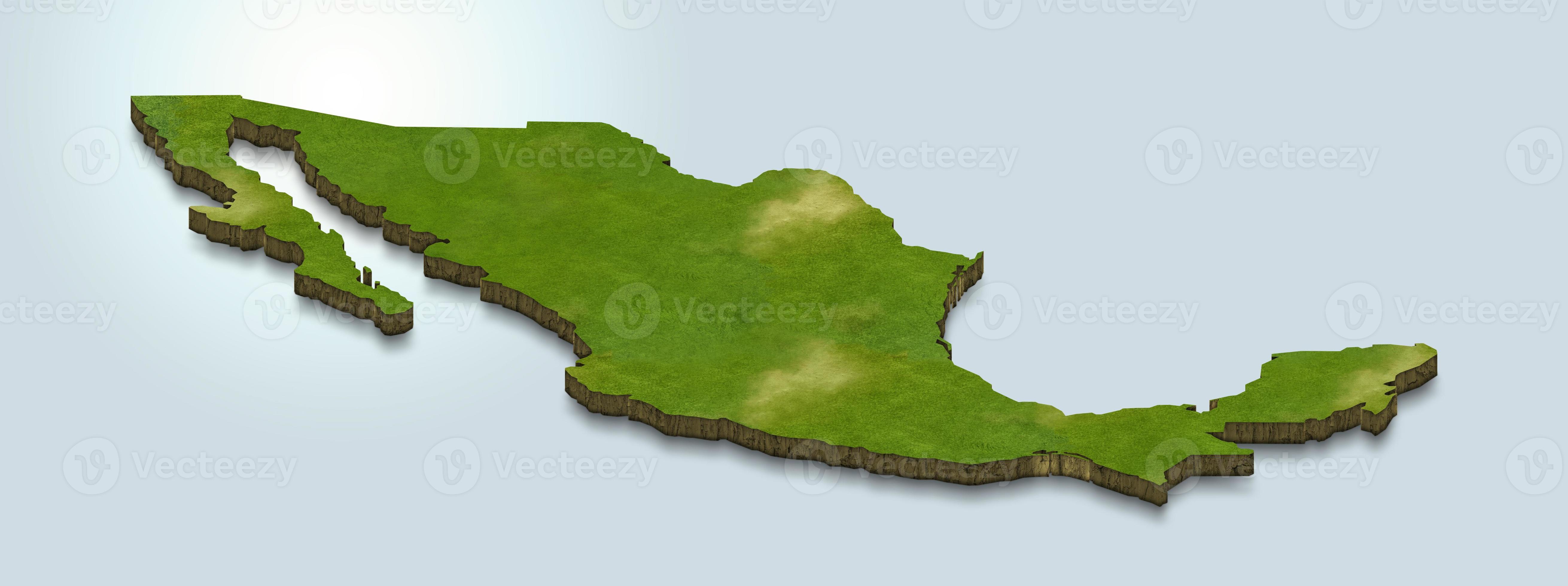 Ilustración de mapa 3D de México 6191401 Foto de stock en Vecteezy