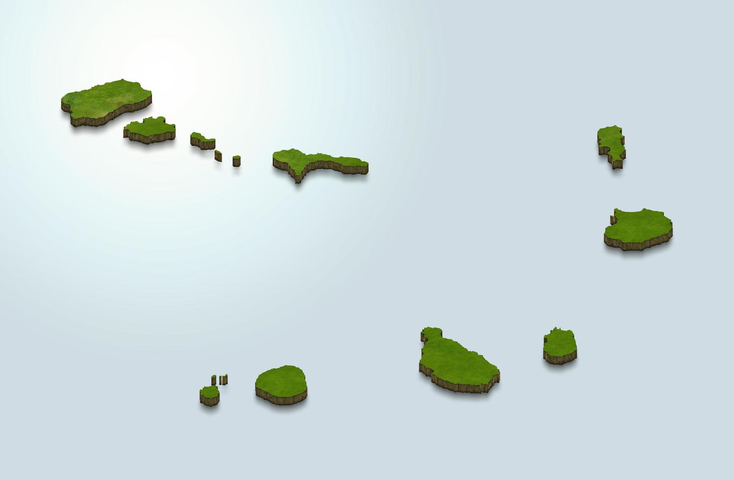 3D map illustration of Cape Verde photo