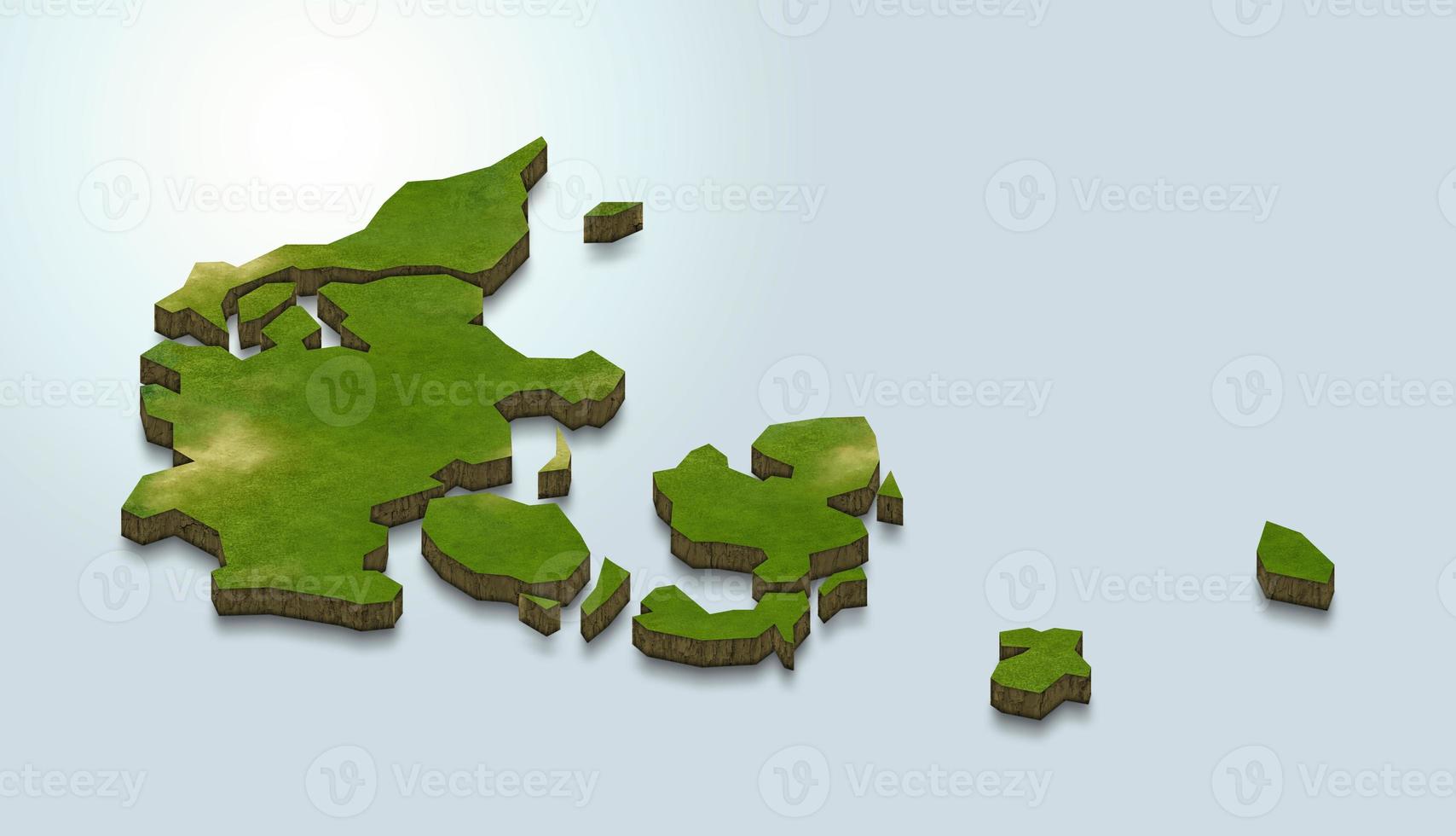 3D map illustration of denmark photo