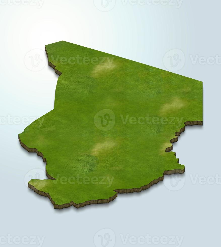 3D map illustration of Chad photo