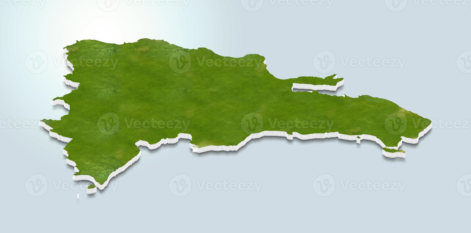 Ilustración de mapa 3d de república dominicana foto