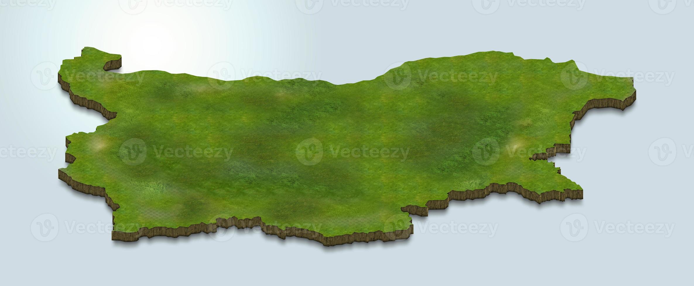 3D map illustration of Bulgaria photo