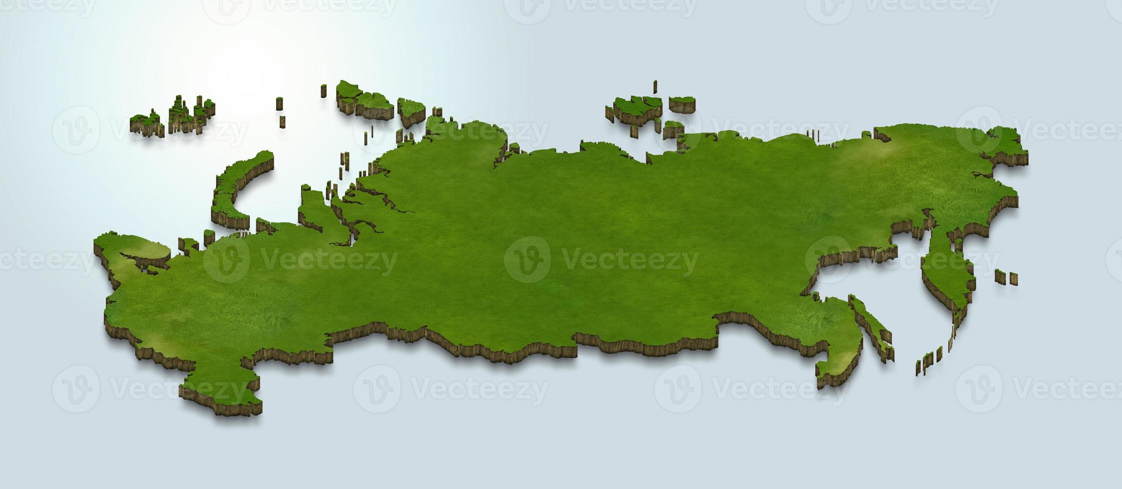 3D map illustration of Russia photo