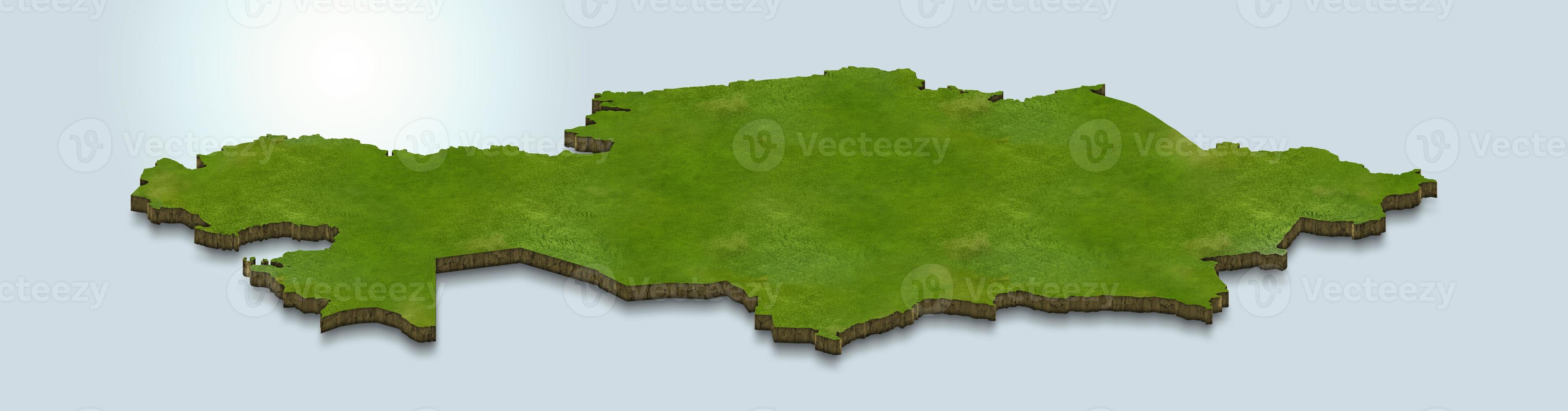 3D map illustration of Kazakhstan photo