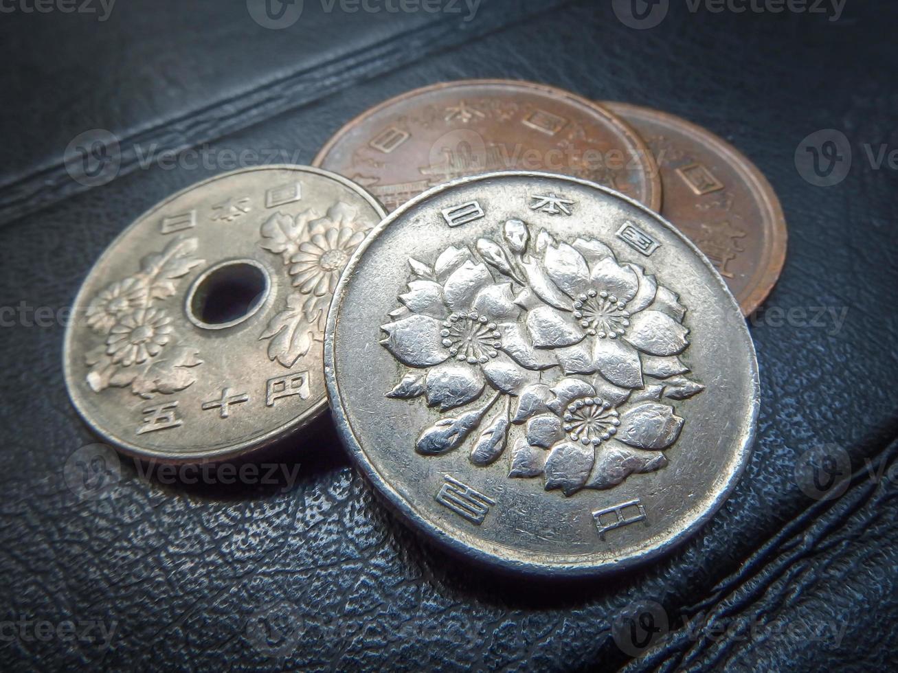 JAPANESE COIN MONEY, CURRENCY, CONCEPT, BUSINESS photo