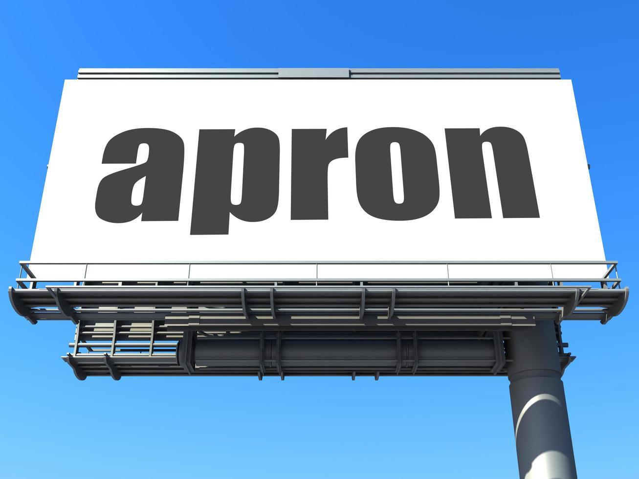 apron word on billboard photo