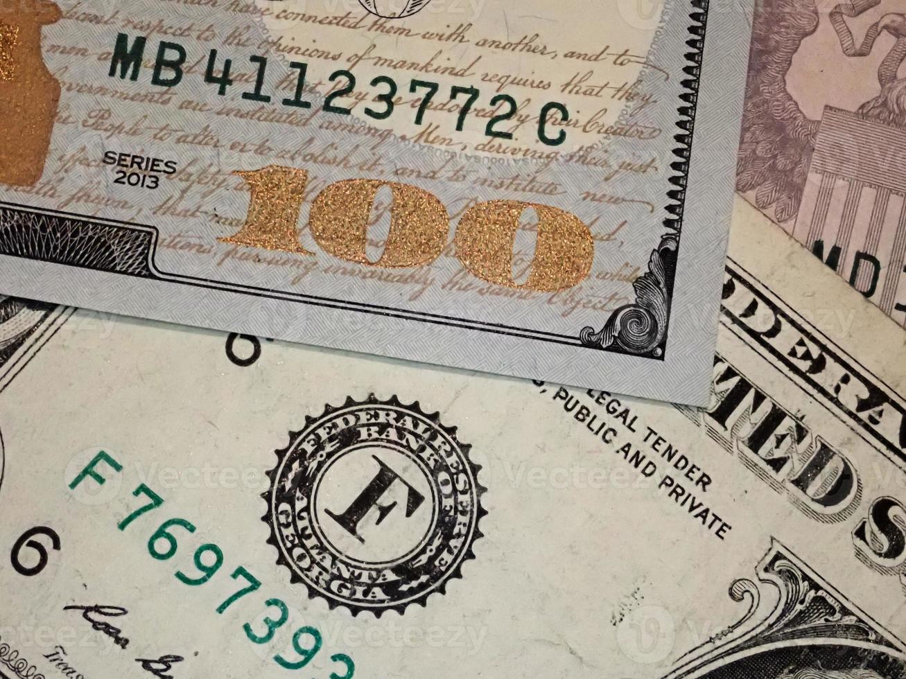 Background of US dollar bills. United states money. photo