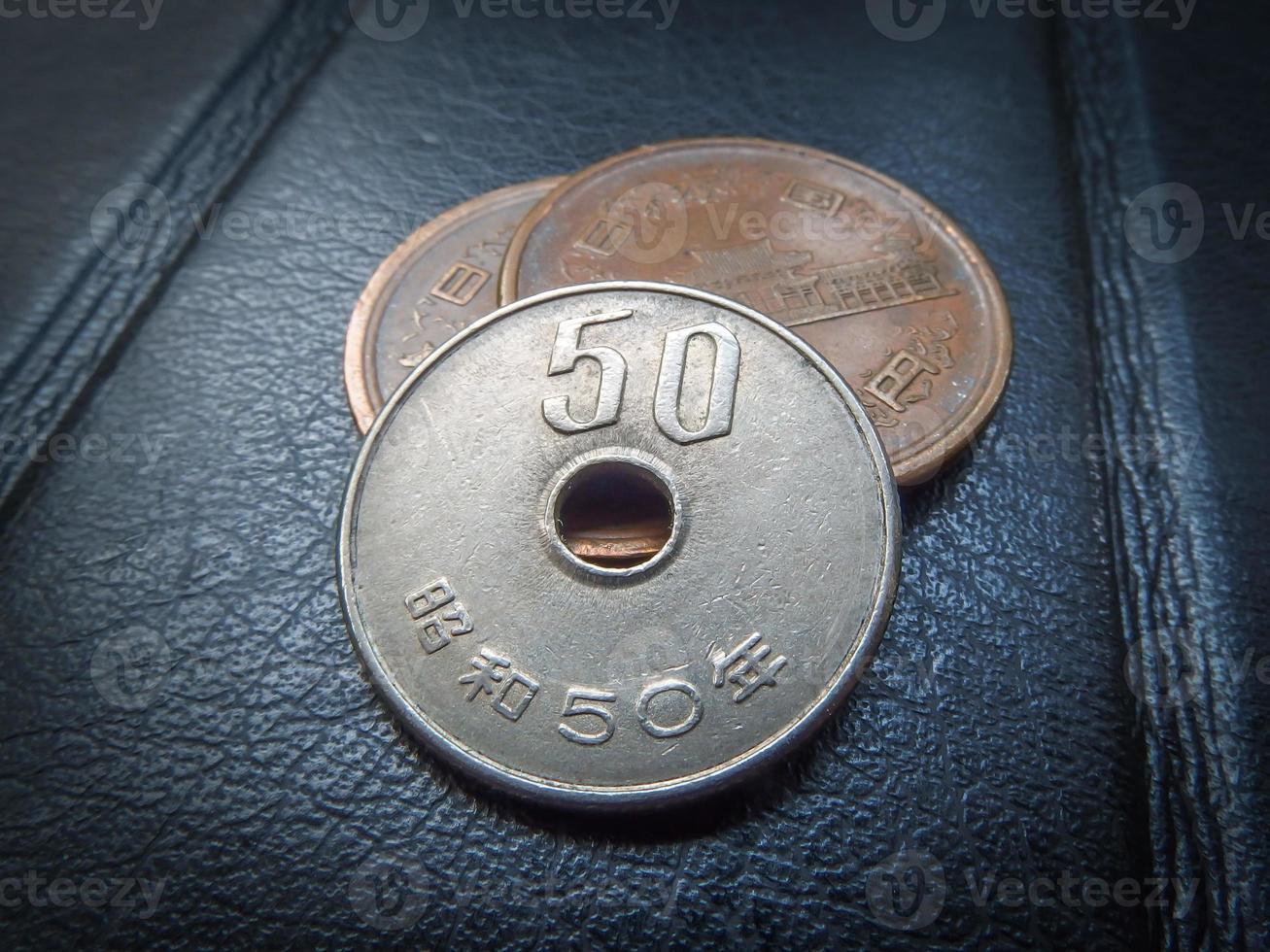 JAPANESE COIN MONEY, CURRENCY, CONCEPT, BUSINESS photo