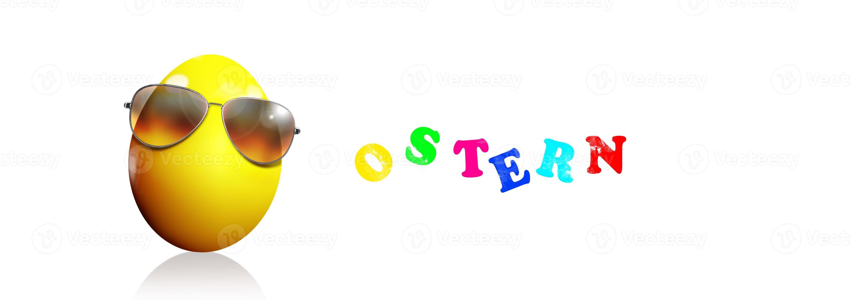 Beautiful Easter background with colorful Easter eggs photo