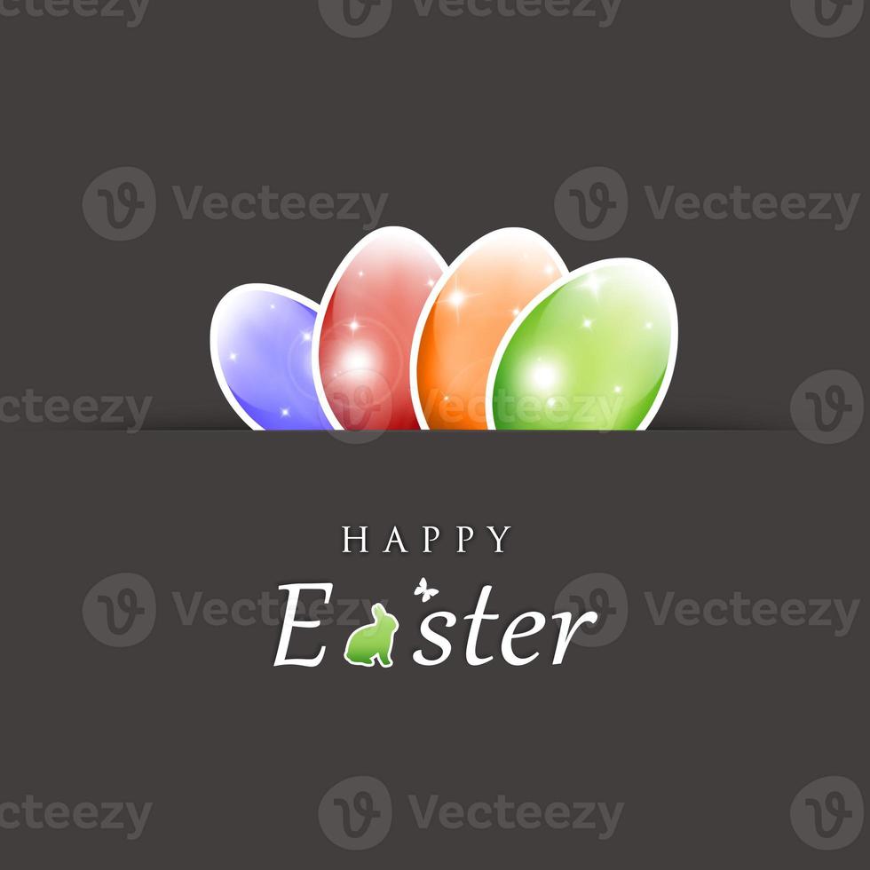 Beautiful Easter background with Easter rabbit. 3d illustration photo
