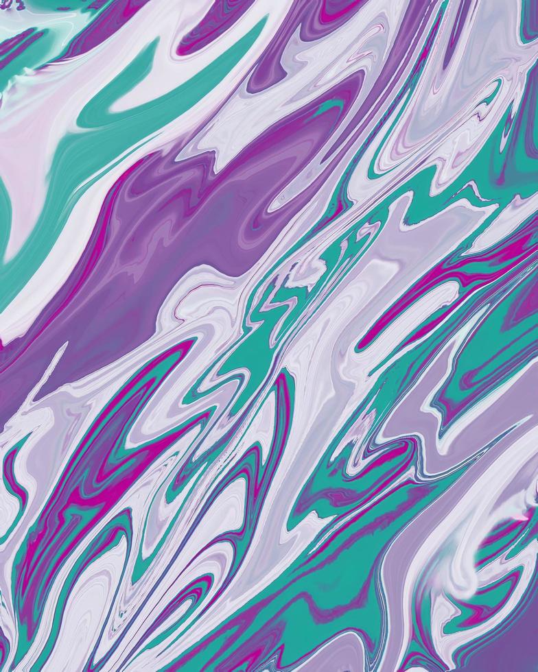 fondo abstracto mezclado con colores púrpura, blanco y turquesa. onda de gradiente dinámico líquido. puede usar este fondo para presentaciones, pancartas, carteles e invitaciones. foto