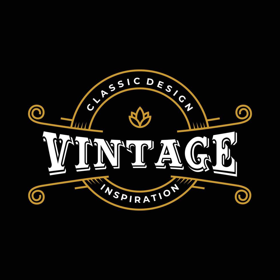 Logo Design Inspiration Vintage Retro Badge Label Emblem vector