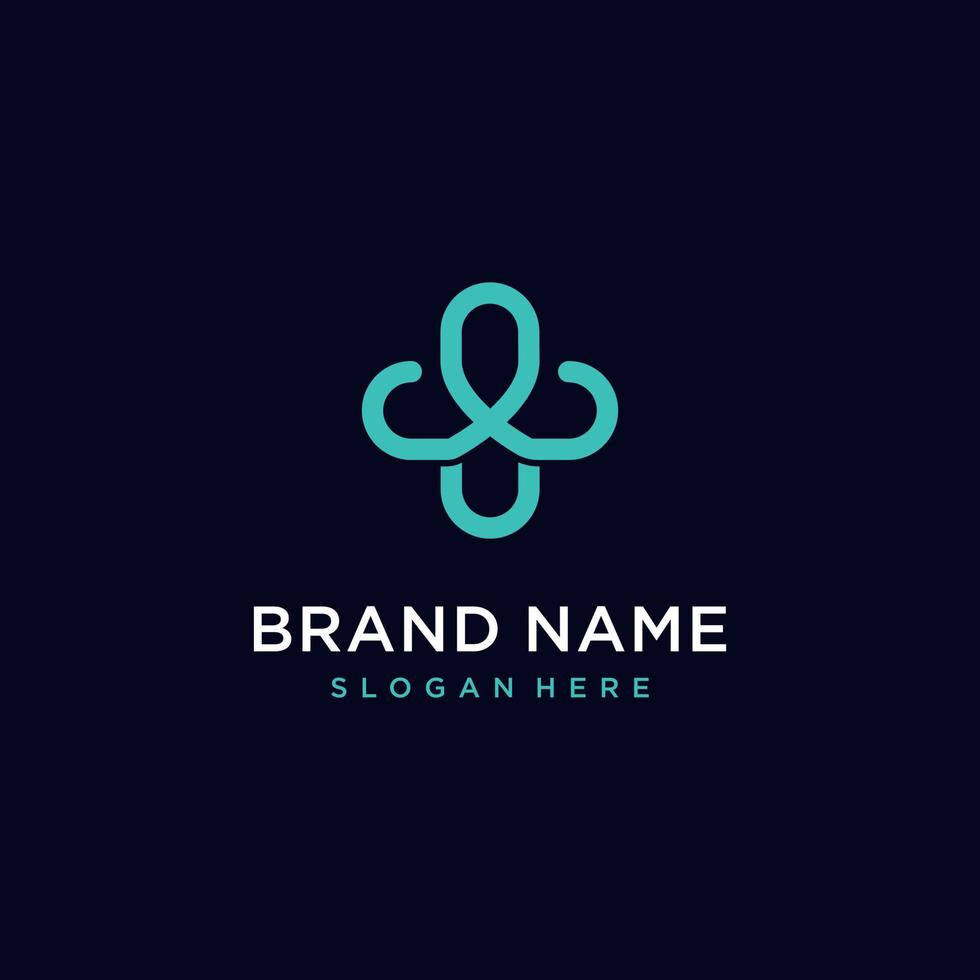 health logo design inspiration. simple health logo. With a minimalist and modern style. For Health Sector Logo vector