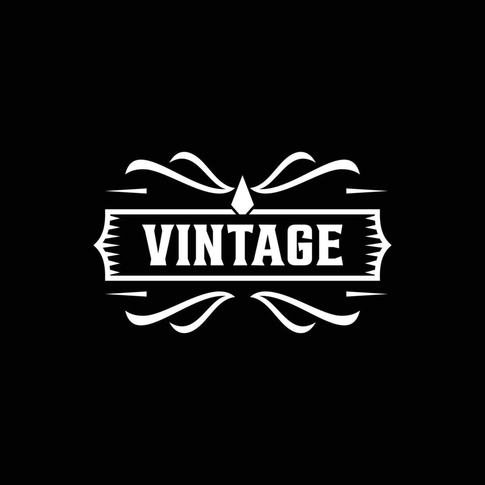 Classic Vintage Retro Western Badge logo design inspiration vector