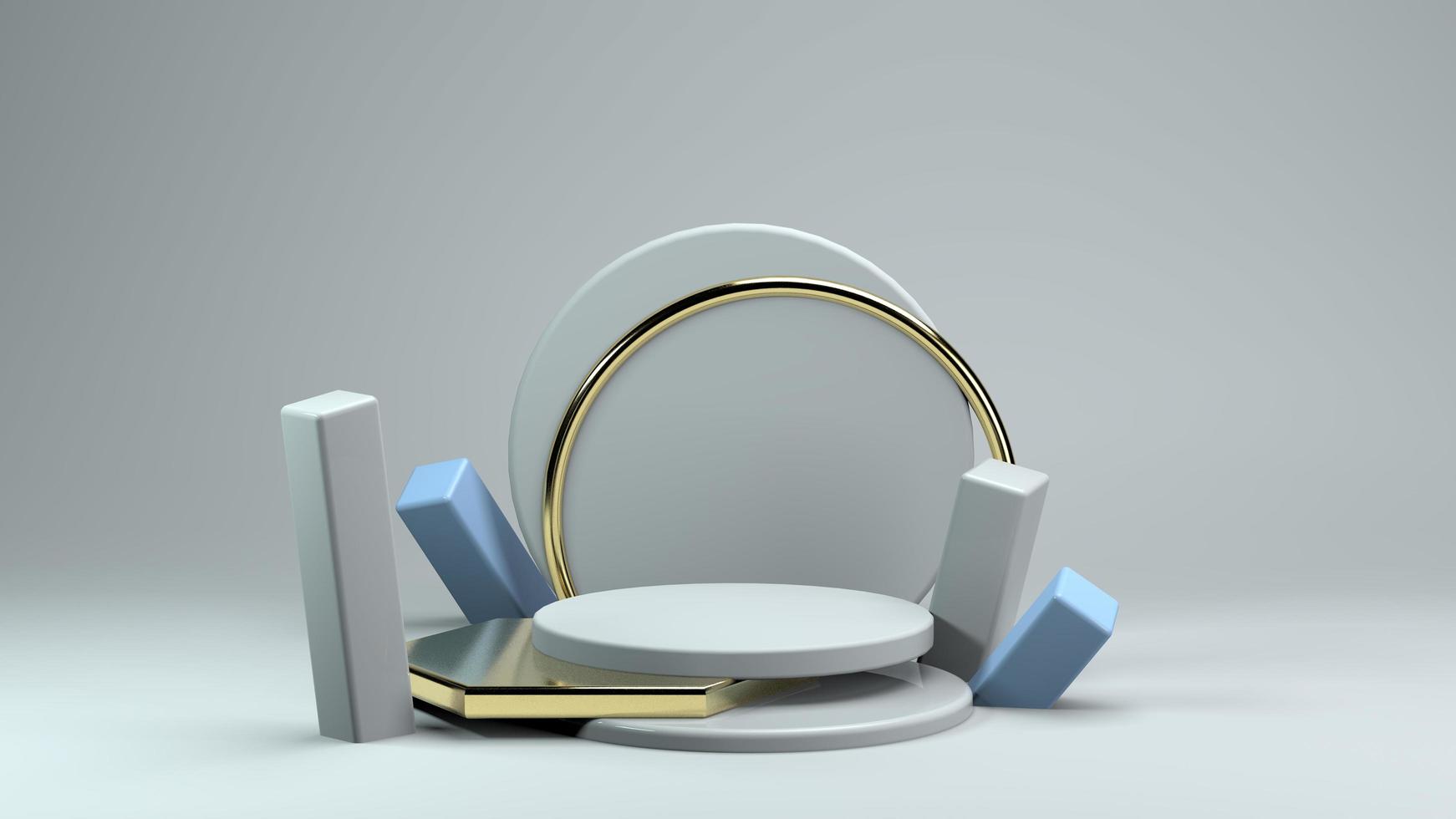 Abstract 3D Podium for product presentation with background photo