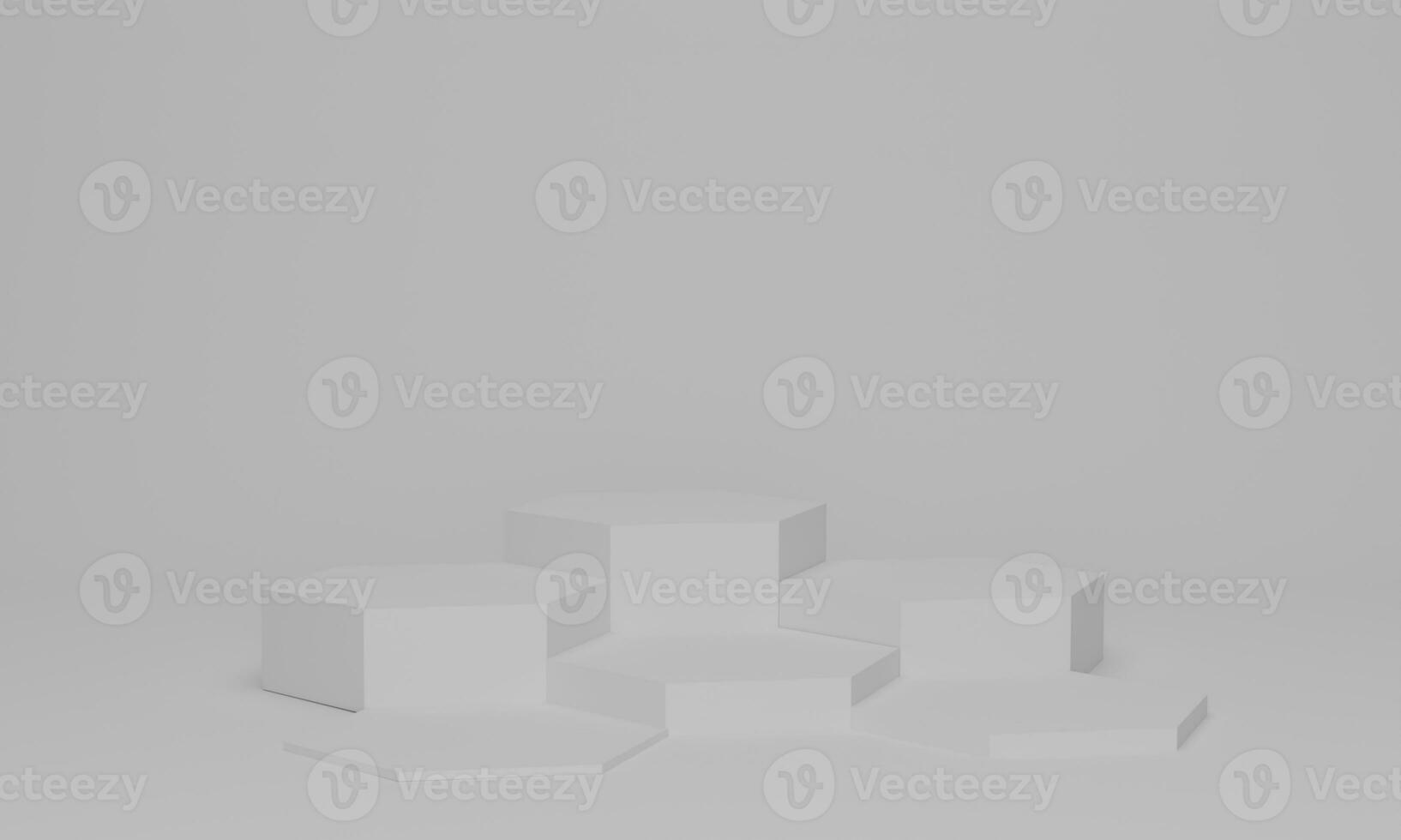 3d render. White podium minimal scene background. Empty space for display product. photo