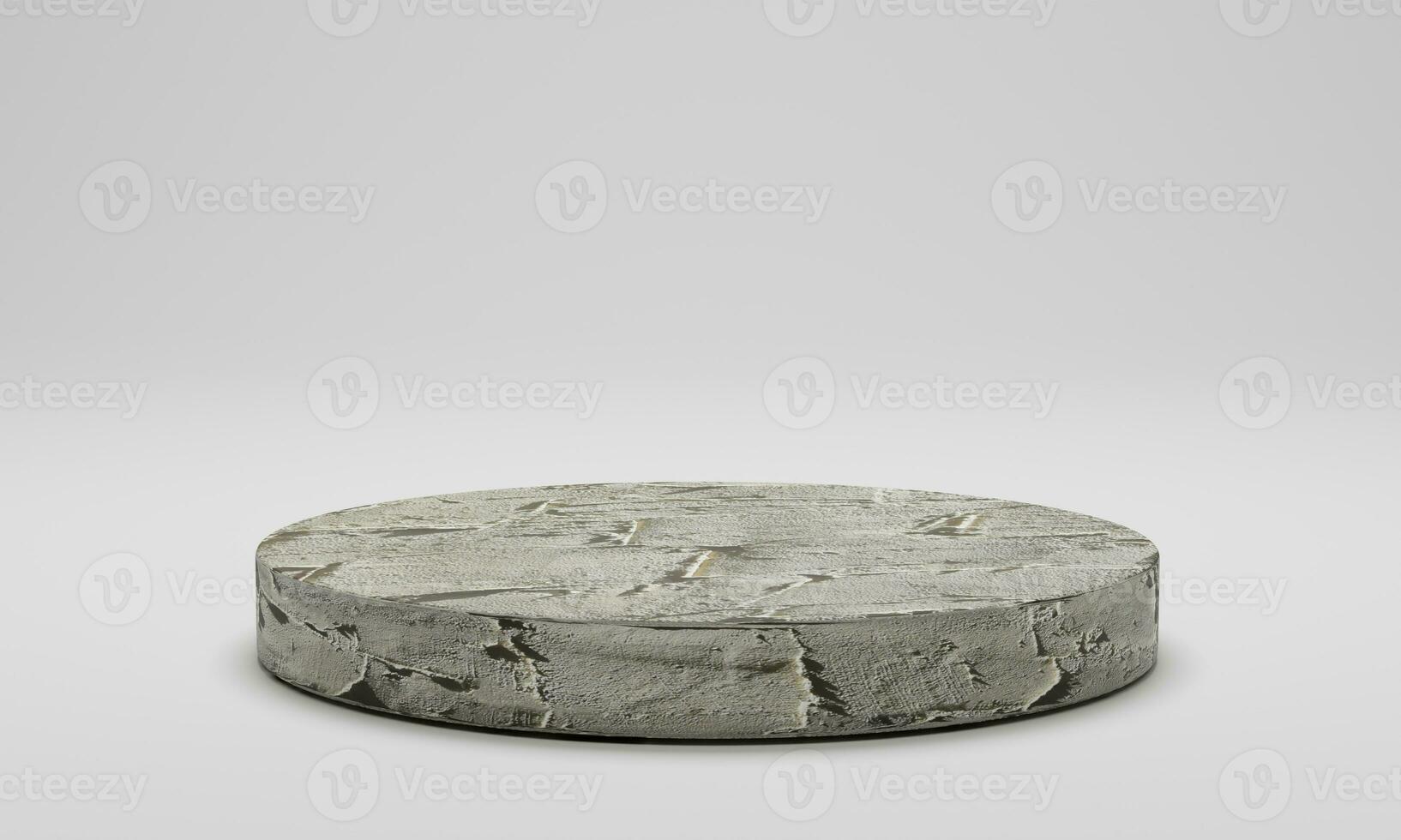 3D  rendering. Concrete podium isolated on white background. photo