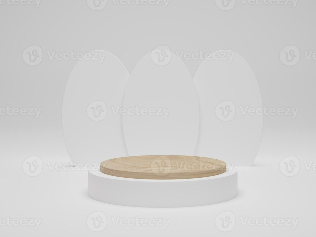 3D render. Mock up for show cosmetic product display, podium, stage pedestal. Abstract minimal scene with geometric forms photo