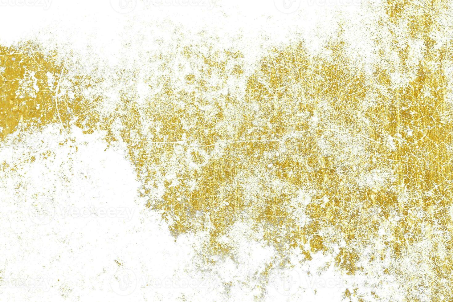 Gold splashes Texture. Brush stroke design element. Gold watercolor textures pattern of cracks, scuffs, chips, stains, ink spots, lines photo