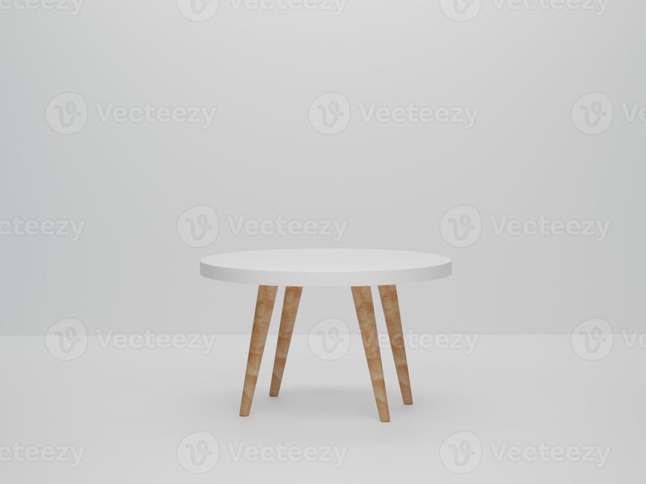 White tablet on white background, Mockup for display product or montage for advertising. 3D Rendering photo