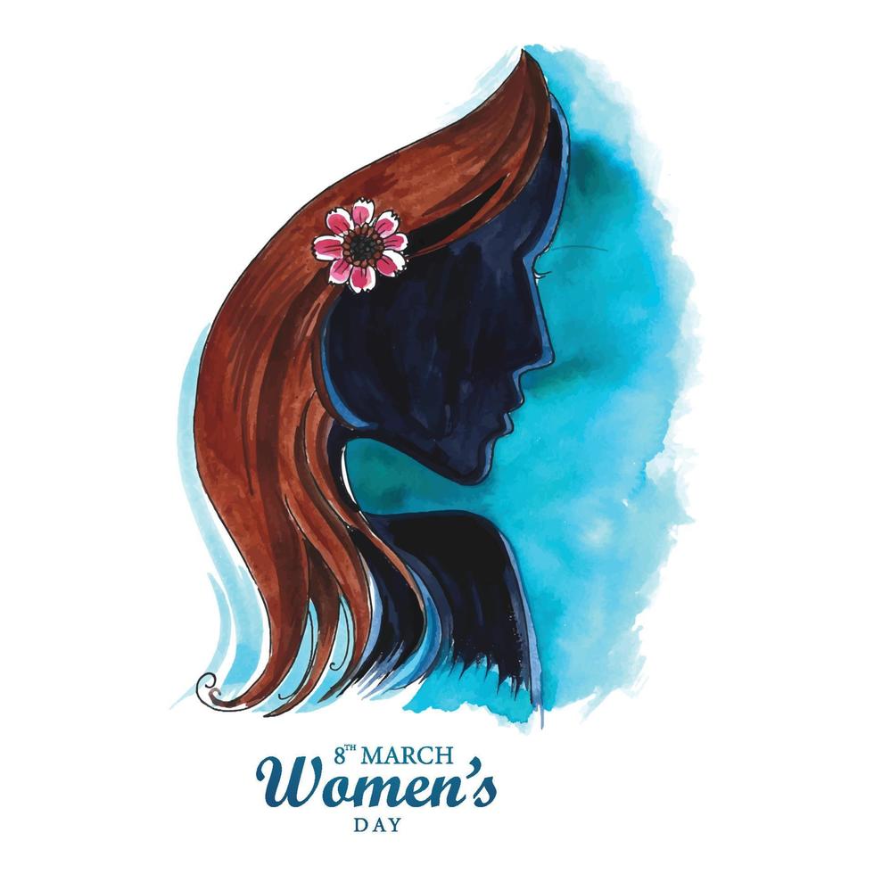 hermoso fondo de tarjeta de invitación del día internacional de la mujer vector