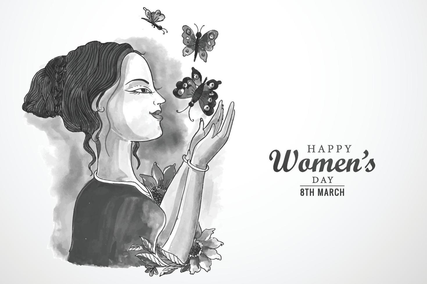Happy international womens day celebration for young girl design vector