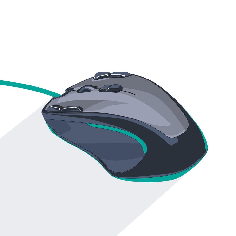 mouse para juegos de grafito vector