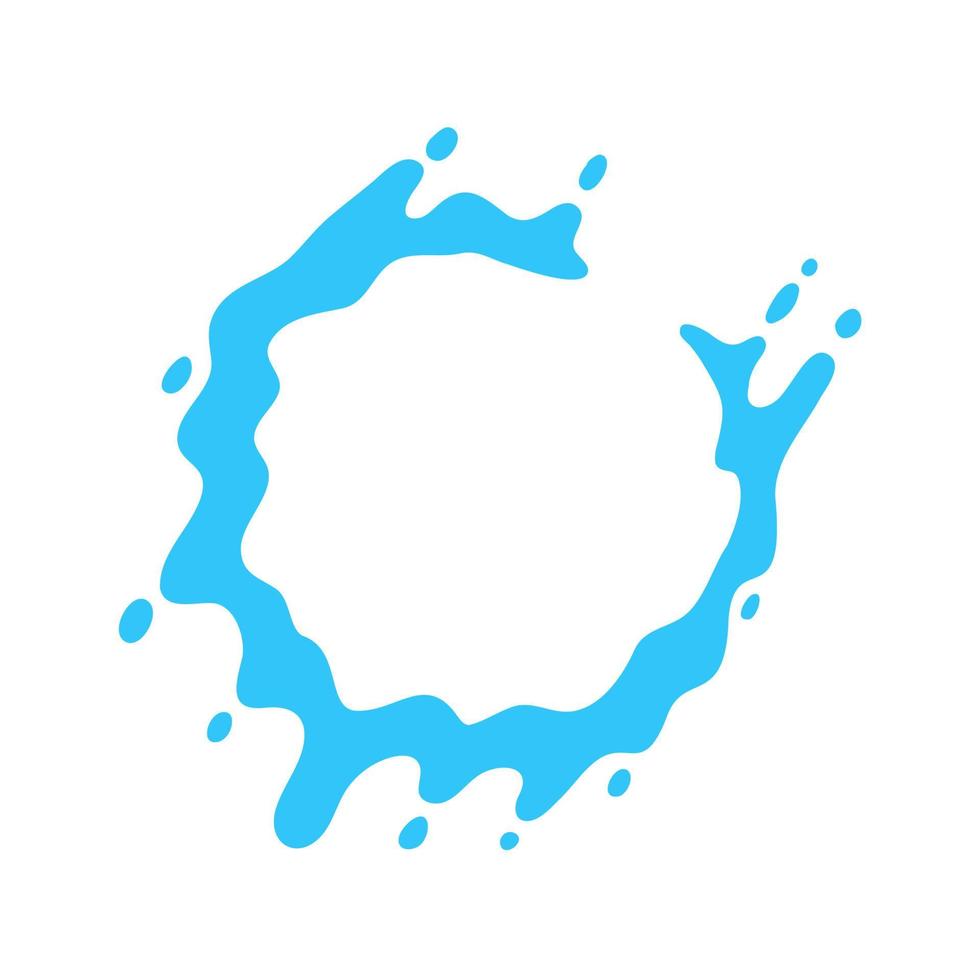 splashing water circle text frame For decorating Songkran festival posters. vector