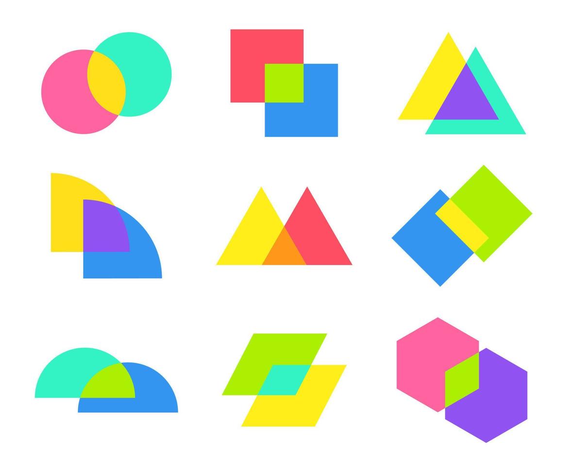 elementos de menfis forma de estructura de objeto de línea geométrica simple vector