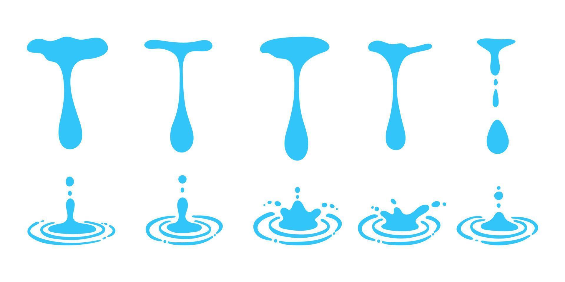 gotas de agua limpia concepto de conservación de agua en el día mundial del agua vector