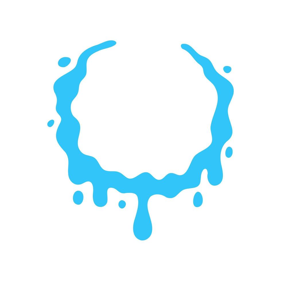 splashing water circle text frame For decorating Songkran festival posters. vector