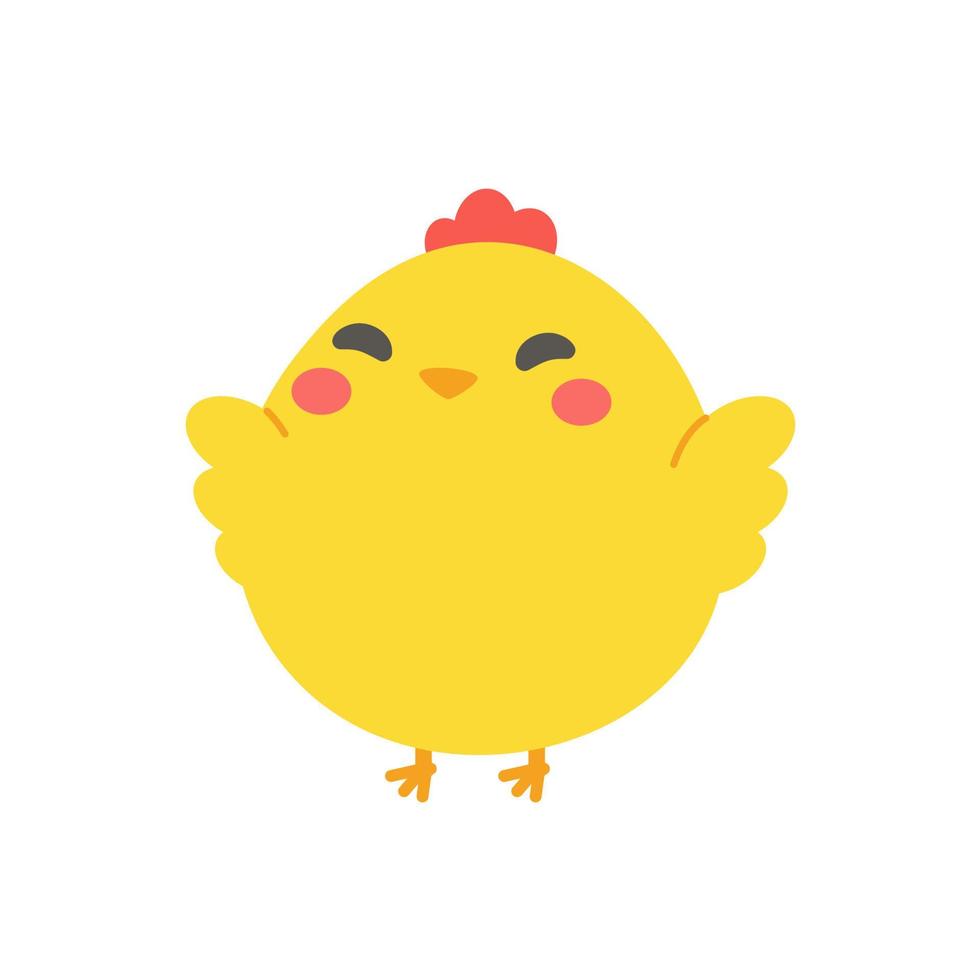 cartoon little chick Hatched eggs on Easter. decorate greeting cards for children vector