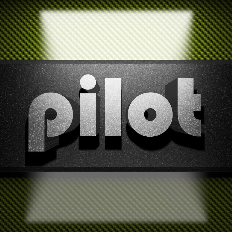 pilot word of iron on carbon photo