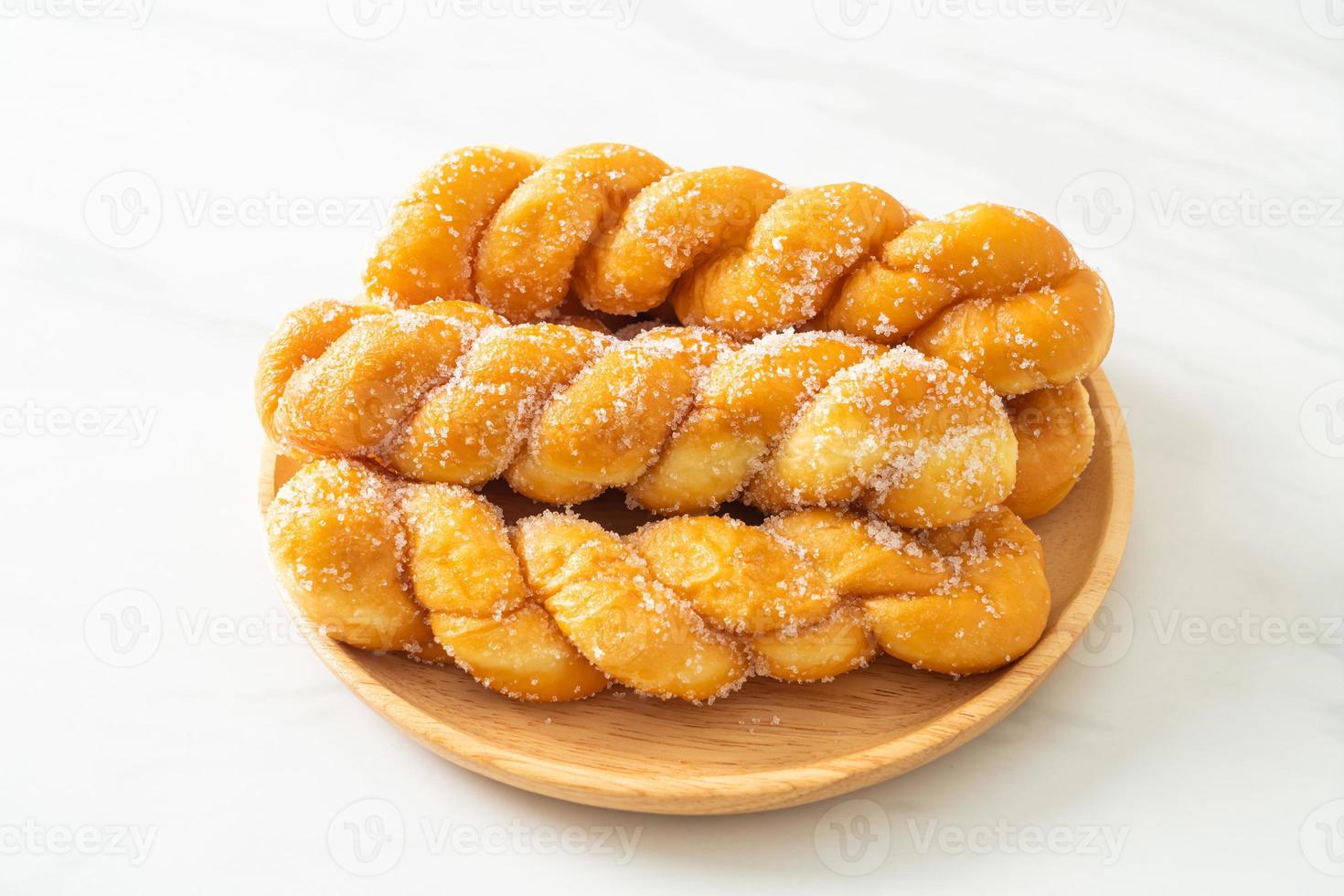 sugar doughnut in spiral shape photo