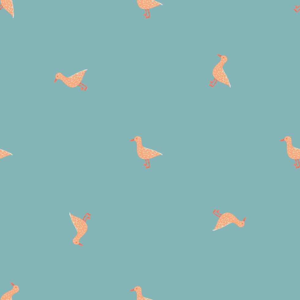 gaviotas de pie de patrones sin fisuras. fondo de aves marinas. vector