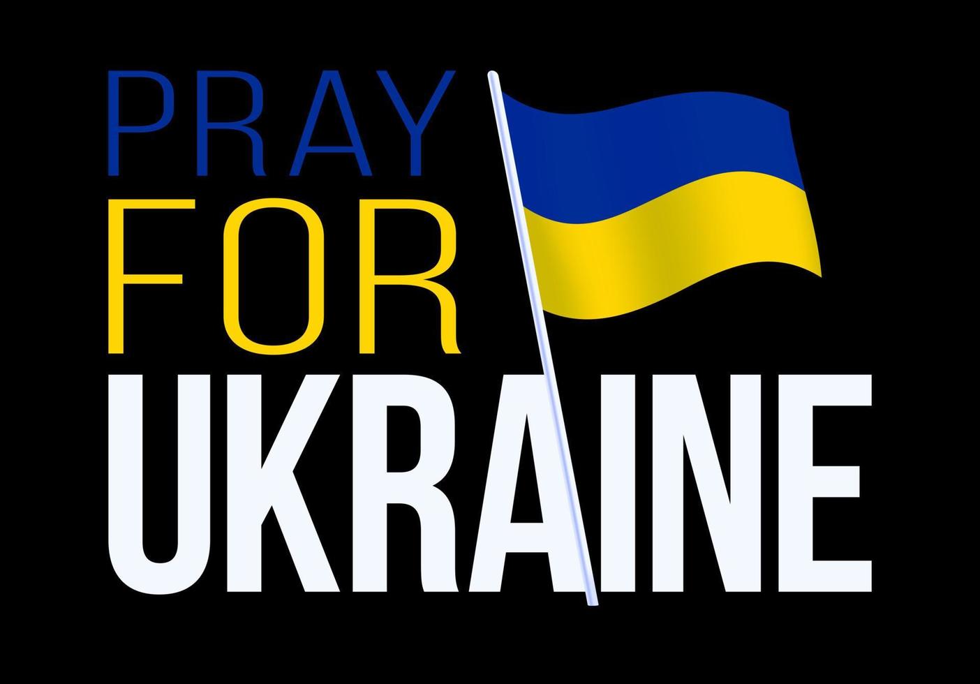 Pray for Ukraine concept illustration with national flag, hand, and map. Ukrainian flag praying concept vector illustration. Pray For peace Stop the war against Ukraine