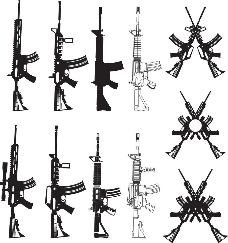Gun Monogram, Gun Army vector