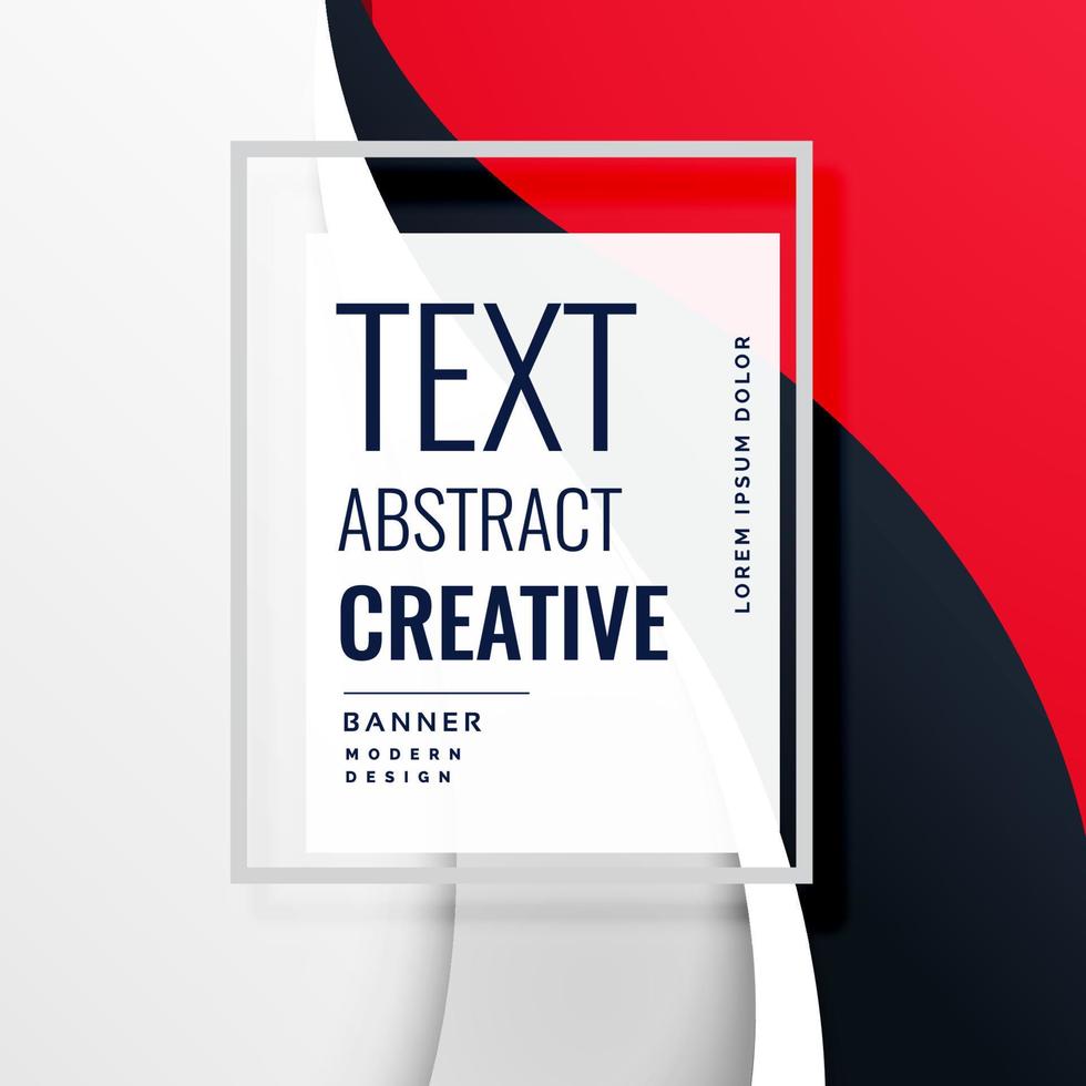 stylish red wavy business promotion template vector
