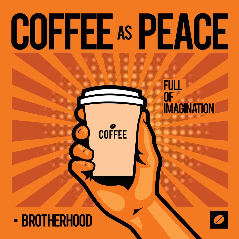 ilustraciones de propaganda de café vector